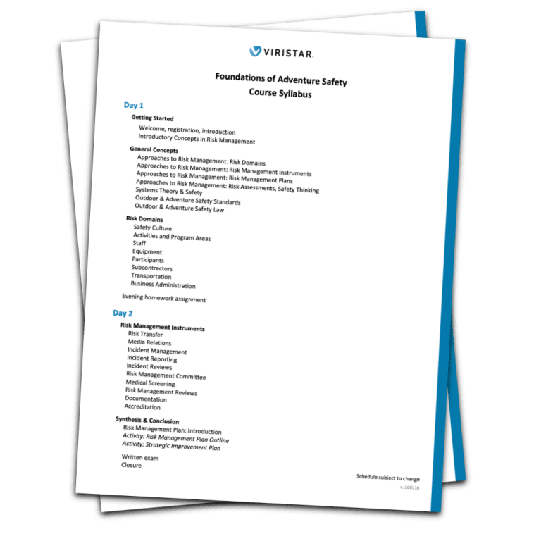 Foundations of adventure safety Syllabus-2